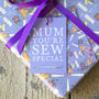 'Mum You're Sew Special' Purple Gift Wrap Set, thumbnail 1 of 4