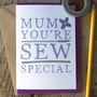 'Mum You're Sew Special' Purple Gift Wrap Set, thumbnail 4 of 4
