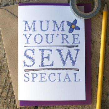 'Mum You're Sew Special' Purple Gift Wrap Set, 4 of 4