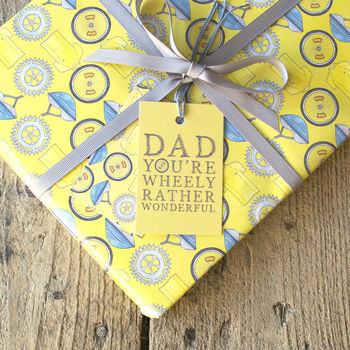'Dad You're Wheely Rather Wonderful' Father's Day Card, 4 of 5
