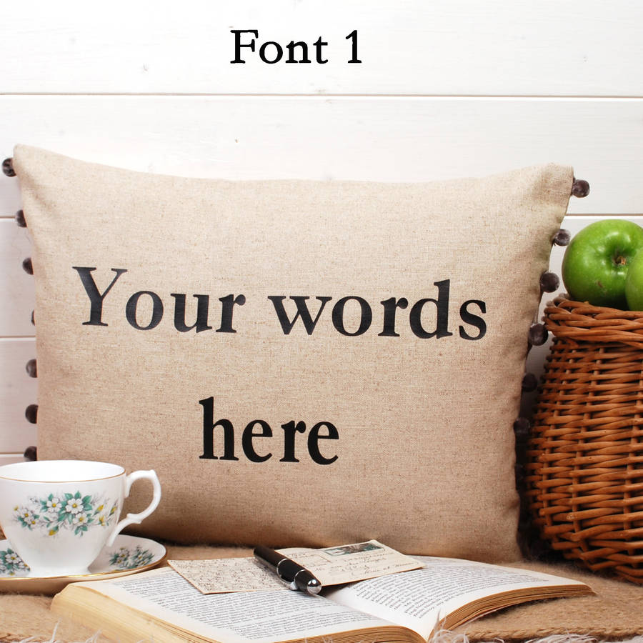 Your Words Cushion By Bags Not War