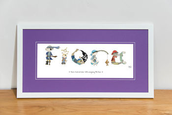 Personalised 'Pirate Name' Children's Print, 9 of 12