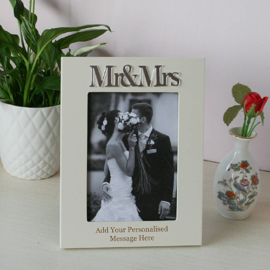 Personalised Mr And Mrs Photo Frame 5x7 By