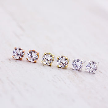 Solitaire Stud Earrings, 2 of 7