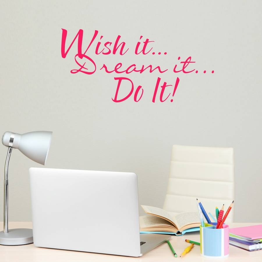 Wish Inspirational Quote Wall Sticker By Mirrorin