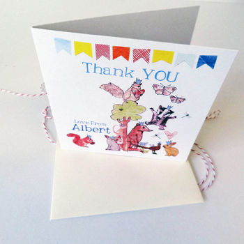 Personalised Pack Of Six Thank You Cards, 7 of 12