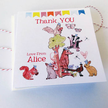 Personalised Pack Of Six Thank You Cards, 8 of 12
