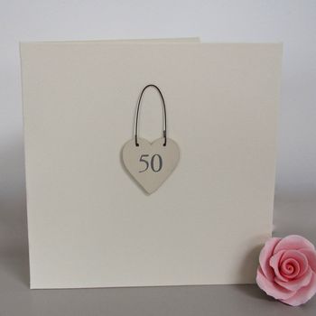 '50th' Handmade Birthday Card, 2 of 4