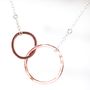 Mum And Me Rose Gold Plated Necklace, thumbnail 3 of 4