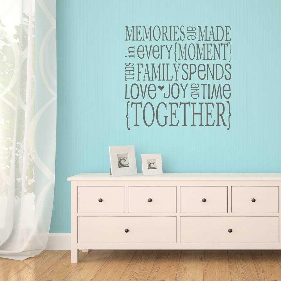 family memories quote wall sticker by mirrorin