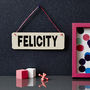 Personalised Children's Hanging Wooden Sign, thumbnail 1 of 4