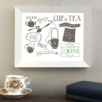 Just My Cup Of Tea Personalised Best Friend Print, 2 of 11