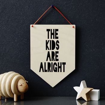 Personalised Children's Hanging Wooden Flag, 4 of 7