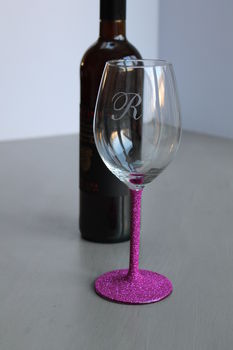Personalised Glittered Wine Glass, 2 of 12