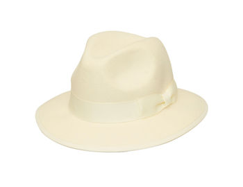 Off White Trilby With Tonal Ribbon, 3 of 3