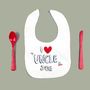 Personalised 'I Love My Uncle' Bib, thumbnail 2 of 5