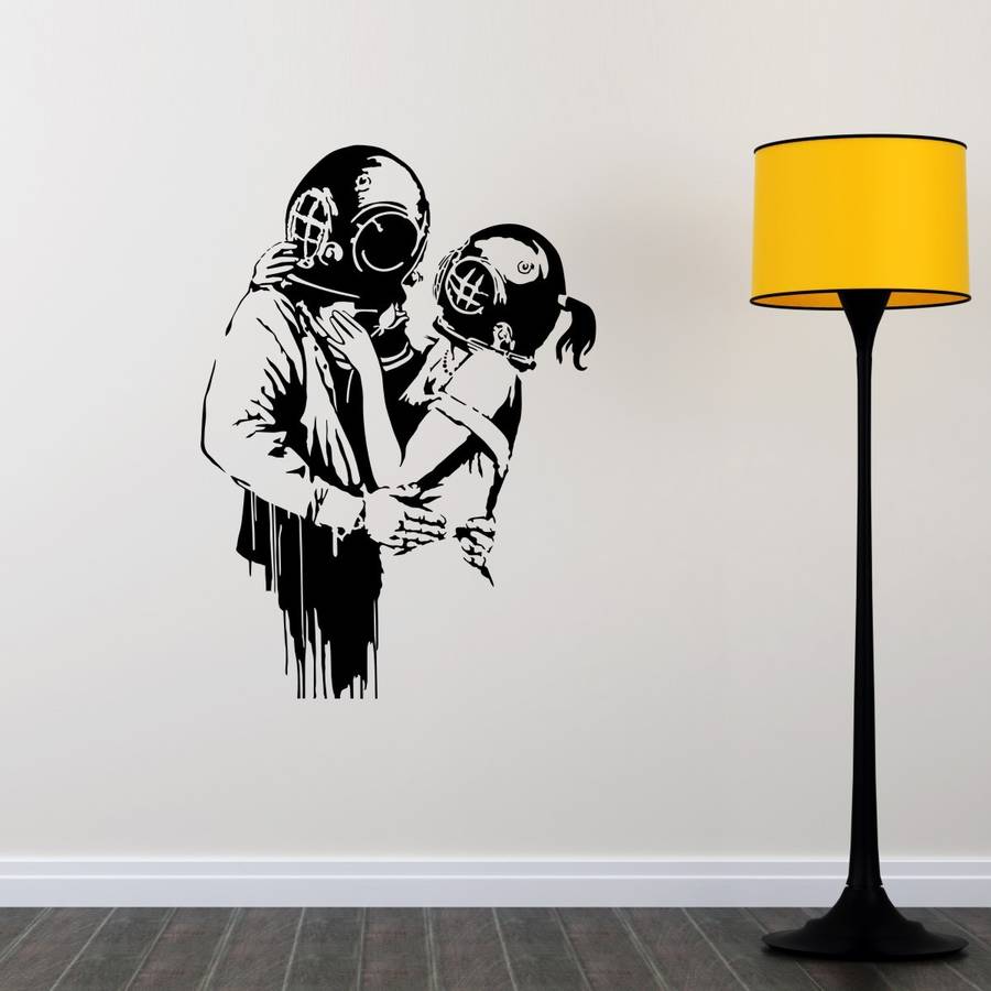 love deep banksy wall sticker by mirrorin