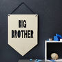 Big Brother / Little Brother Hanging Wooden Flag, thumbnail 2 of 4
