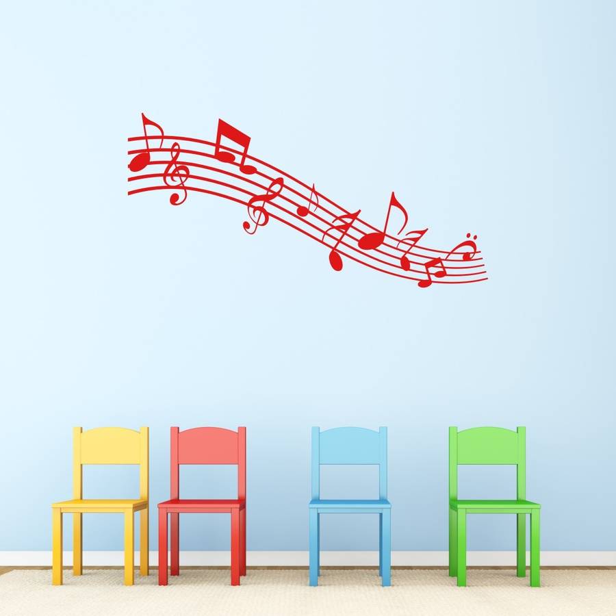 music notes wall sticker by mirrorin