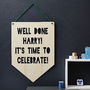 Personalised Congratulations Hanging Wooden Flag, thumbnail 3 of 6
