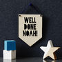 Personalised Congratulations Hanging Wooden Flag, thumbnail 4 of 6