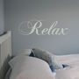 Swirly 'Relax' Wall Sticker, thumbnail 1 of 2