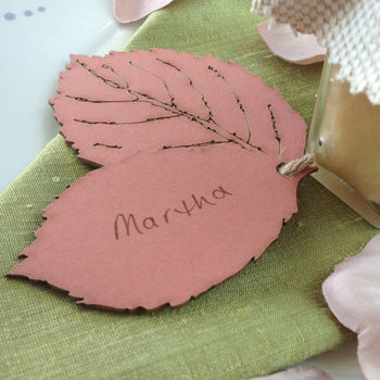 Woodland Leaf Place Card, 4 of 9
