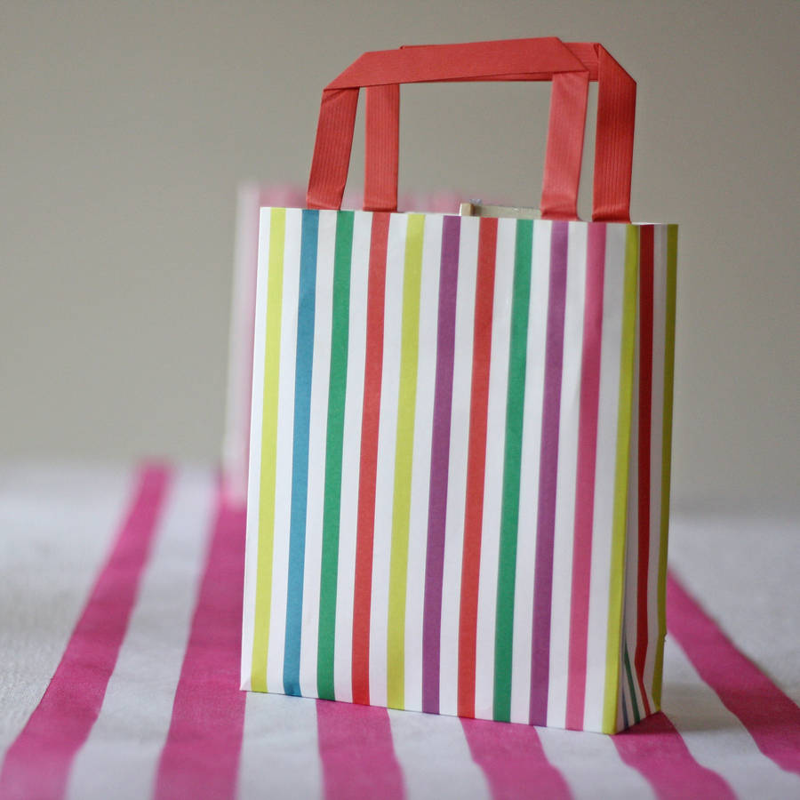 multi coloured stripe gift party bags by the wedding of my dreams ...