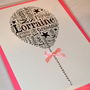 Personalised Happy Birthday Balloon Sparkle Card, thumbnail 8 of 12