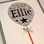 Personalised Happy Birthday Balloon Sparkle Card, thumbnail 9 of 12