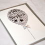 50th Happy Birthday Balloon Sparkle Card, thumbnail 10 of 12