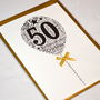 50th Happy Birthday Balloon Sparkle Card, thumbnail 12 of 12
