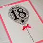 18th Happy Birthday Balloon Sparkle Card, thumbnail 7 of 12
