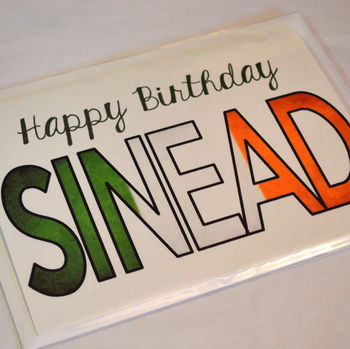 Personalised Happy Birthday Ireland By Sew Very English ...