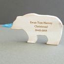 personalised christening bear