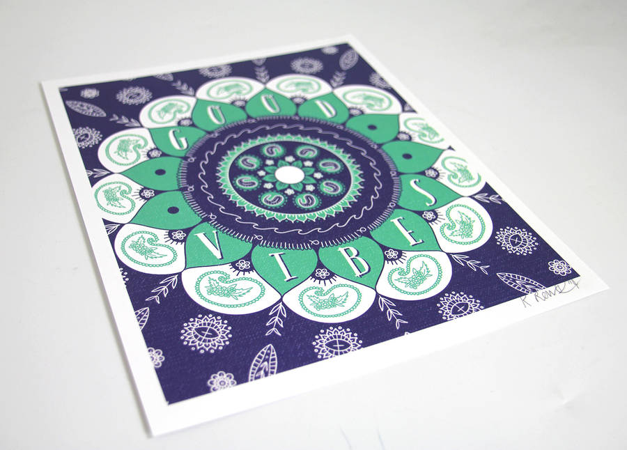 Download 'good vibes' mandala print by seablue designs ...