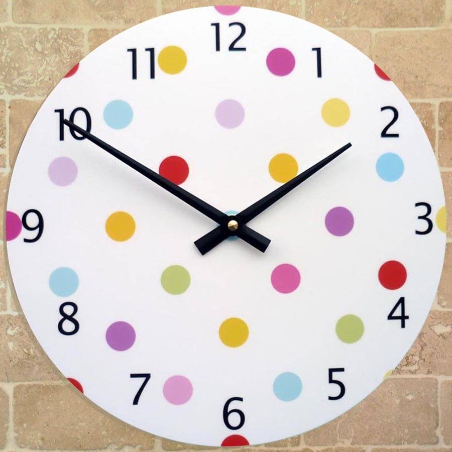 polka dot clock by cute-clocks | notonthehighstreet.com