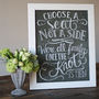 Choose A Seat Not A Side Wedding Ceremony Print, thumbnail 1 of 2