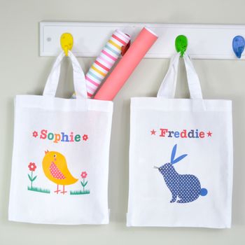 Personalised Child's Chick Easter Egg Hunt Bag, 5 of 5