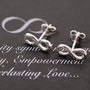 Infinity Sterling Silver Stud Earrings, thumbnail 1 of 4