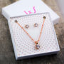 Traditional Solitaire Necklace + Earring Gift Set, thumbnail 2 of 7
