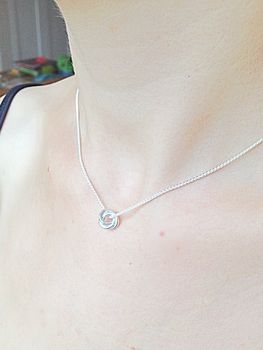 Eternity Knot Solid Silver Pendant, 3 of 4