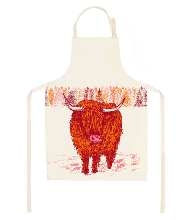 highland cow apron by cherith harrison | notonthehighstreet.com