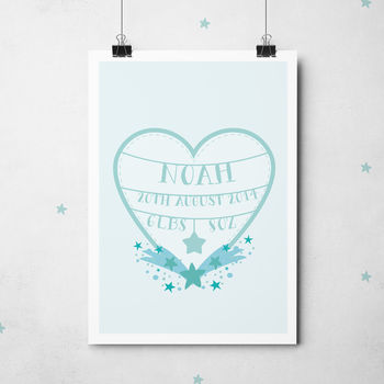 Personalised Floral Heart Print, 3 of 6