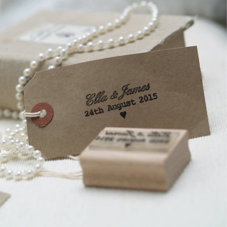 Names And Date Wedding Rubber Stamp By Beautiful Day ...