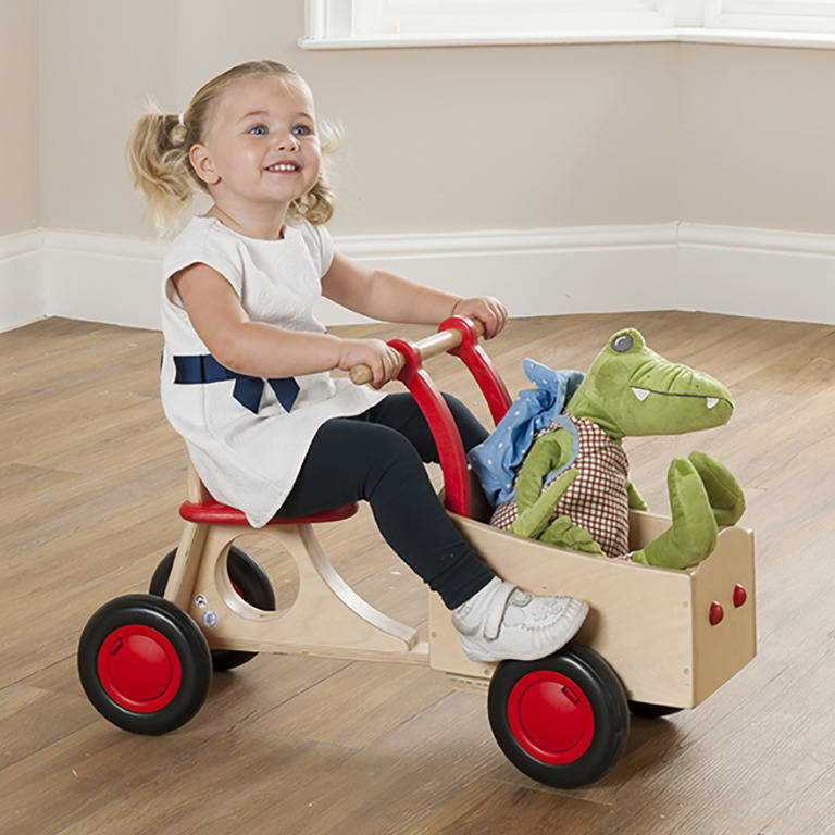 Wooden Toddler Wagon Ride On, 1 of 2