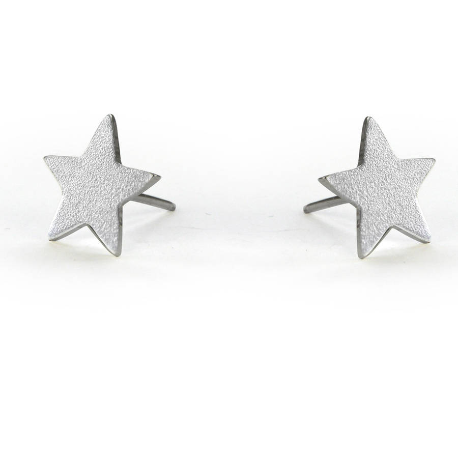 good luck silver lucky star earrings by tales from the earth ...