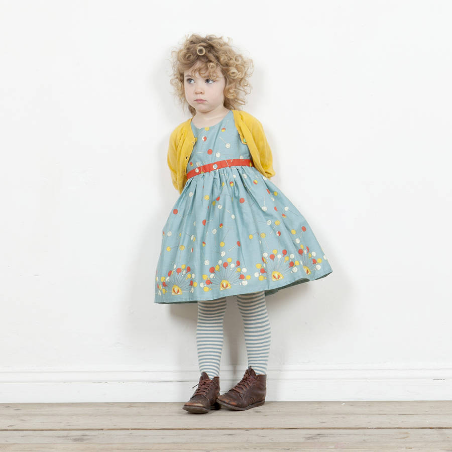 Martha Lollipop Dress Steel Blue By Palava | notonthehighstreet.com