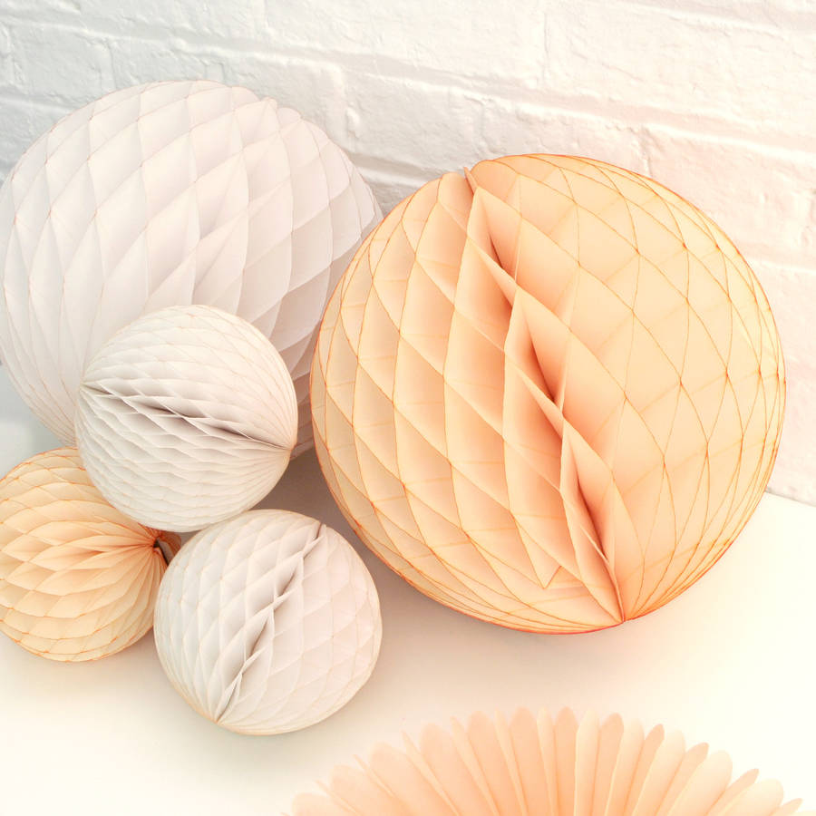 Baby Shower Blush Paper Ball Decoration Collection, 1 of 5