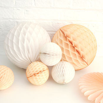 Baby Shower Blush Paper Ball Decoration Collection, 2 of 5